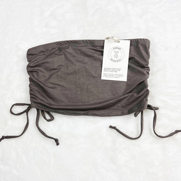 NWT Urban Renewal Remnants Slinky Side Ruched Tube Top - Picture 4 of 6